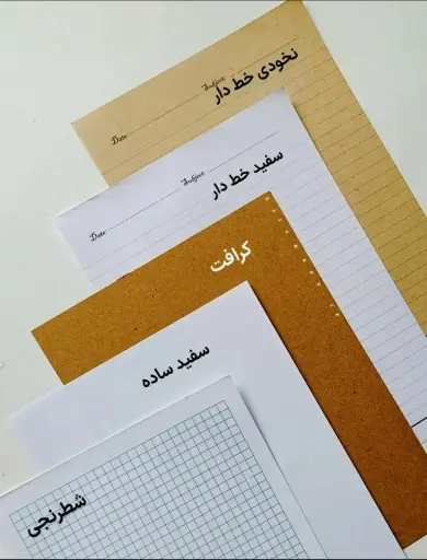 کاغذ یدک دفتر کلاسوری 