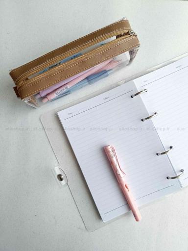 جامدادی حجمی شفاف - قهوهای