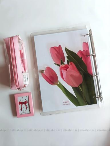 کلاسور شفاف طرح لاله