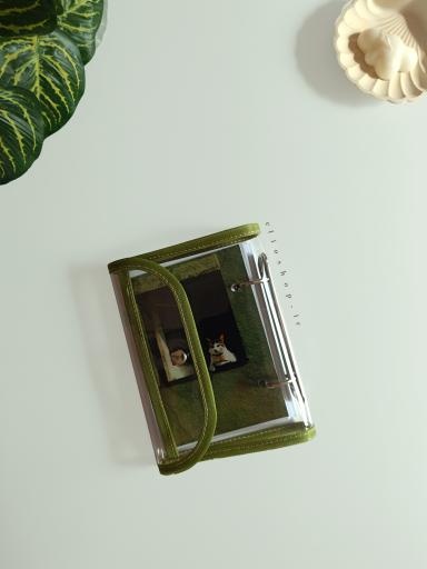 کلاسورشفاف پوشه ای A6 سبز (دفترچه ای)