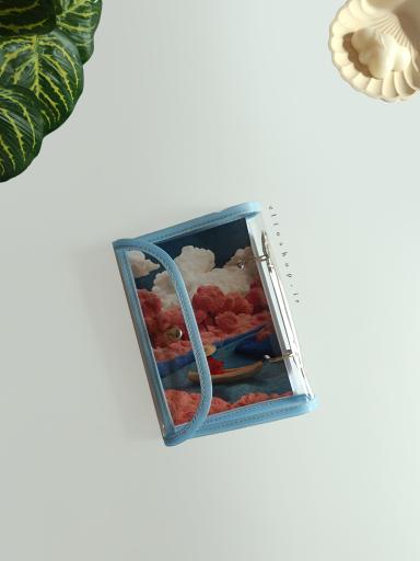 کلاسور شفاف پوشه ای آبی