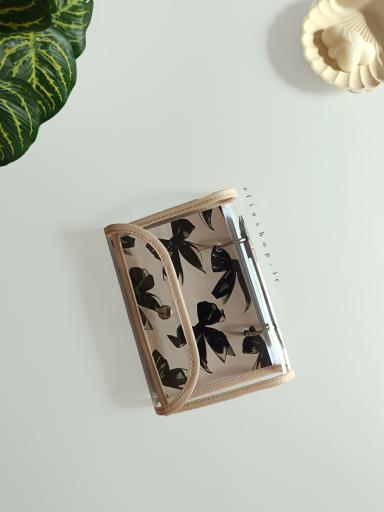 کلاسور شفاف پوشه ای کرمی