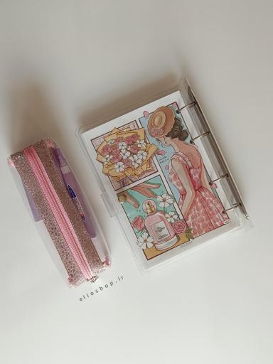 جامدادی حجمی شفاف - صورتی اکلیلی 