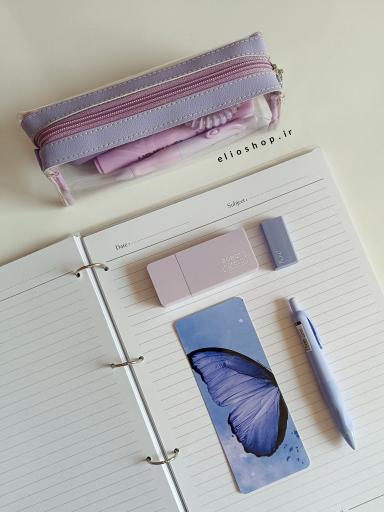 جامدادی حجمی شفاف - بنفش کد 1