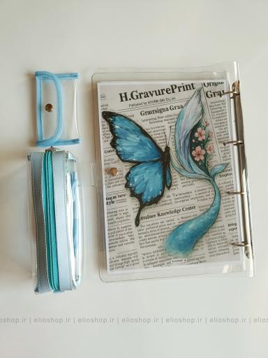 کلاسور شفاف طرح پروانه - کد 3