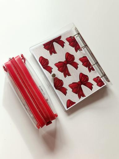   کلاسور شفاف طرح پاپیون قرمز 