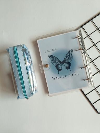   کلاسور شفاف طرح پروانه-کد4