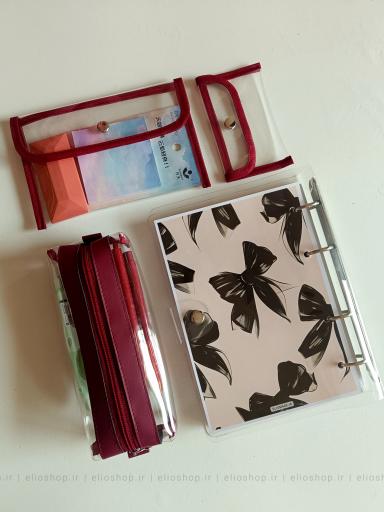 کلاسور شفاف طرح پاپیون مشکی