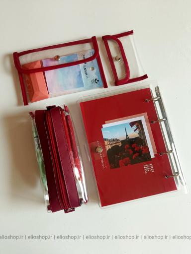 کلاسور شفاف طرح زرشکی 